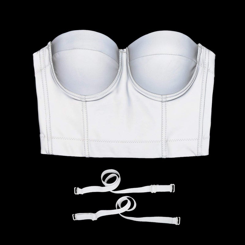 ELLACCI Reflective Metallic Bustier Crop Top Punk Club Party Women's Corset Top Bra Large - Image 5